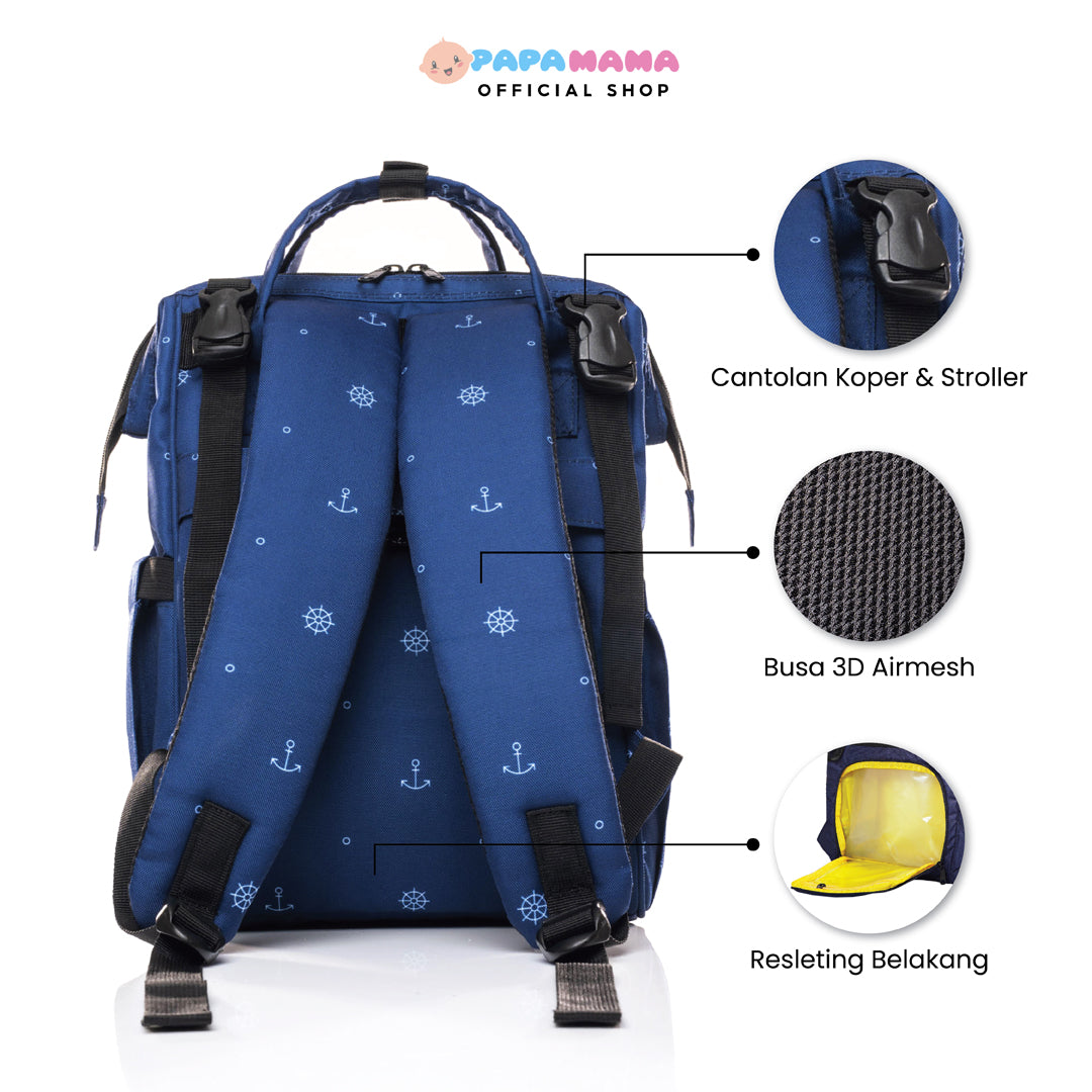 Papamama Pattern Diaper Bag