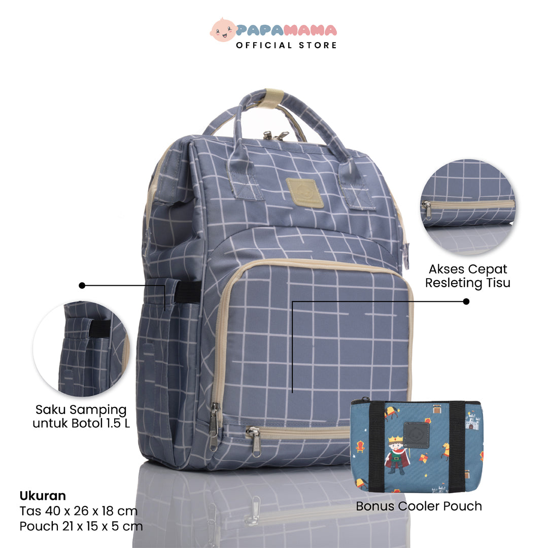 Papamama Pattern Diaper Bag Kassa - 1100