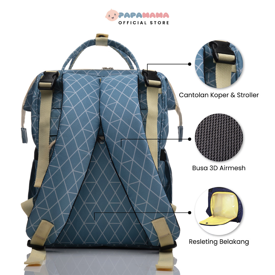 Papamama Pattern Diaper Bag Geometrico - 1101